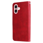 Custodia portafoglio in pelle con cerniera per iPhone 16