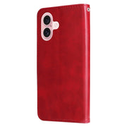 Custodia per telefono in pelle con cerniera in vitello alla moda, For iPhone 16, For iPhone 15 Pro Max, For iPhone 15 Pro, For iPhone 15 Plus