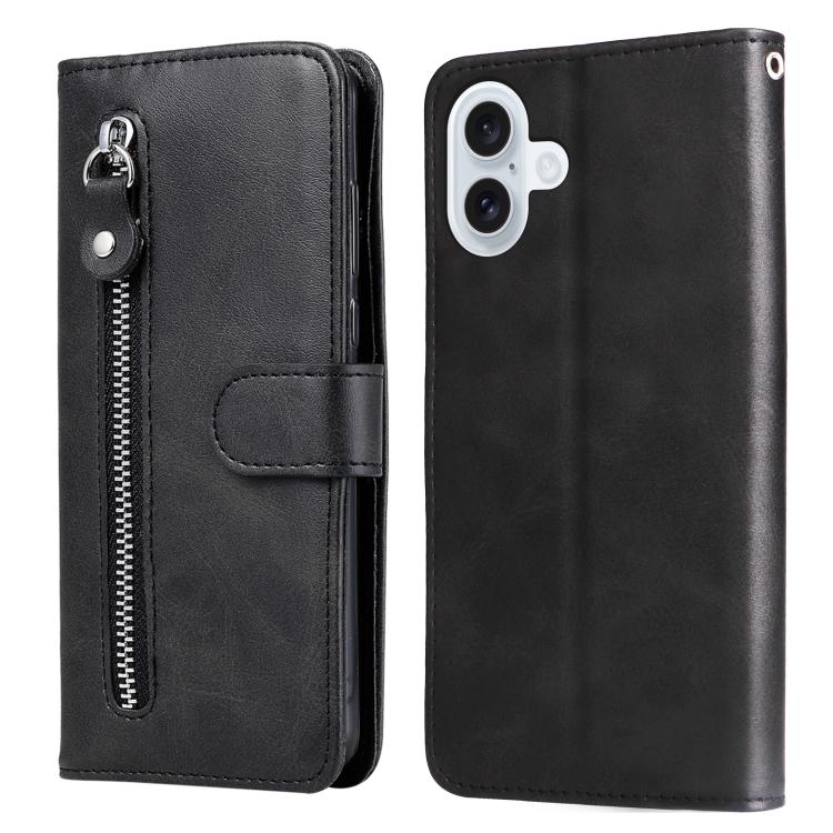 Custodia in pelle con cerniera per iPhone 16 Pro Max e Pro