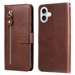 Custodia in pelle con cerniera per iPhone 16 Pro Max e Pro
