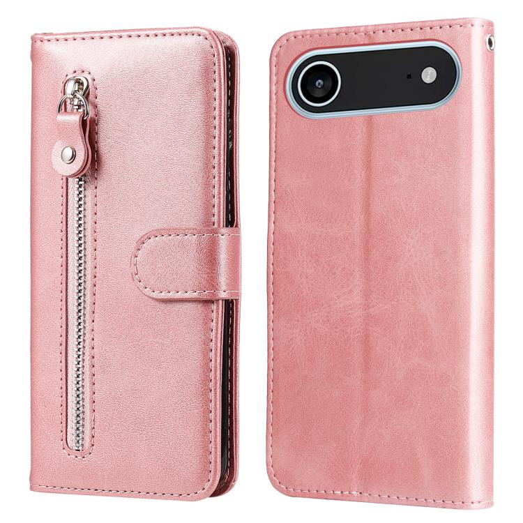 Custodia per telefono in pelle con cerniera in vitello alla moda, For iPhone 16e, For iPhone 15 Pro Max, For iPhone 15 Pro, For iPhone 15 Plus