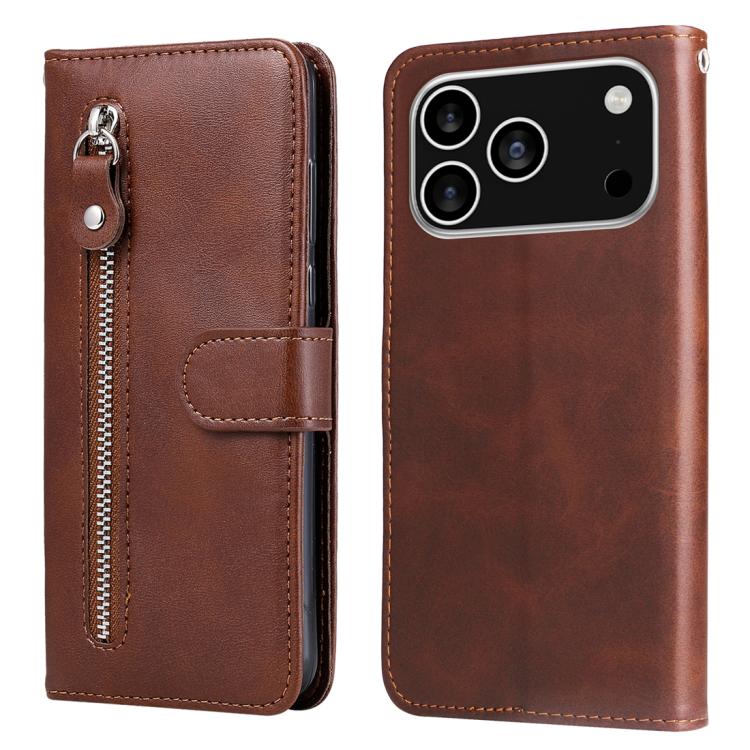 Custodia in pelle con cerniera per iPhone 16 Pro Max e Pro