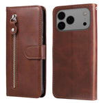 Custodia in pelle con cerniera per iPhone 16 Pro Max e Pro