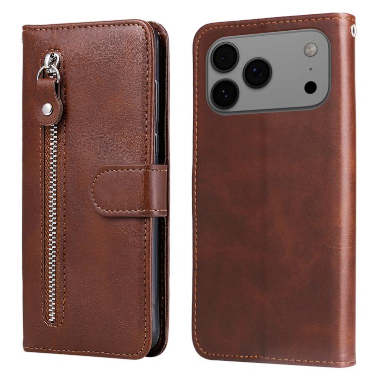 Custodia in pelle con cerniera per iPhone 16 Pro Max e Pro
