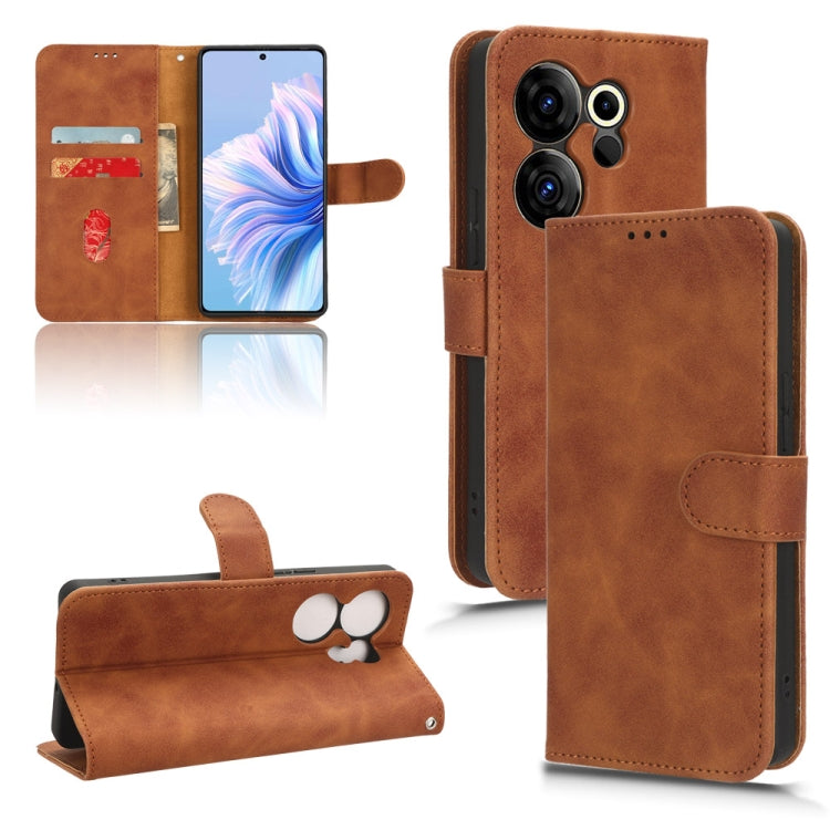 Custodia per telefono in pelle con vibrazione magnetica Skin Feel, For Tecno Pova 5 Pro, For Tecno Pova Neo 3, For Tecno Pova 5, For Tecno Camon 20 Premier