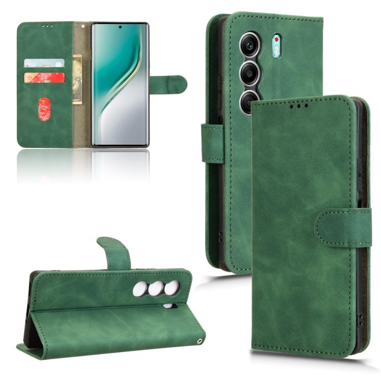 Custodia per telefono in pelle con vibrazione magnetica Skin Feel, For Tecno Camon 40 Premier, For Tecno Camon 40, For Tecno Spark 30 Pro 4G, For Tecno Spark Go 2025 / Spark Go 1