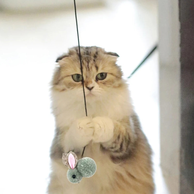 Giocattolo dell'animale domestico del bastone del teaser del gatto retrattile della porta appesa