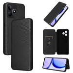 Custodia per telefono in pelle con vibrazione in fibra di carbonio, For Realme GT5 5G, For Realme 11 5G / 11x, For Realme C53 4G / Narzo N53 4G, For Realme 11 5G