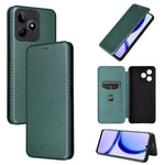 Custodia per telefono in pelle con vibrazione in fibra di carbonio, For Realme GT5 5G, For Realme 11 5G / 11x, For Realme C53 4G / Narzo N53 4G, For Realme 11 5G
