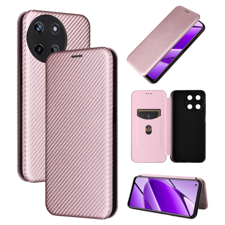 Custodia per telefono in pelle con vibrazione in fibra di carbonio, For Realme GT Neo6 / GT Neo6 SE, For Realme C61 / C63, For Realme C67 4G, For Realme 11 4G Global