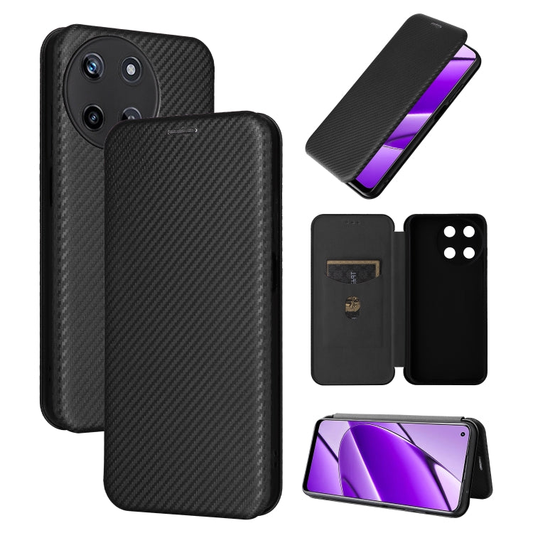 Custodia per telefono in pelle con vibrazione in fibra di carbonio, For Realme GT Neo6 / GT Neo6 SE, For Realme C61 / C63, For Realme C67 4G, For Realme 11 4G Global