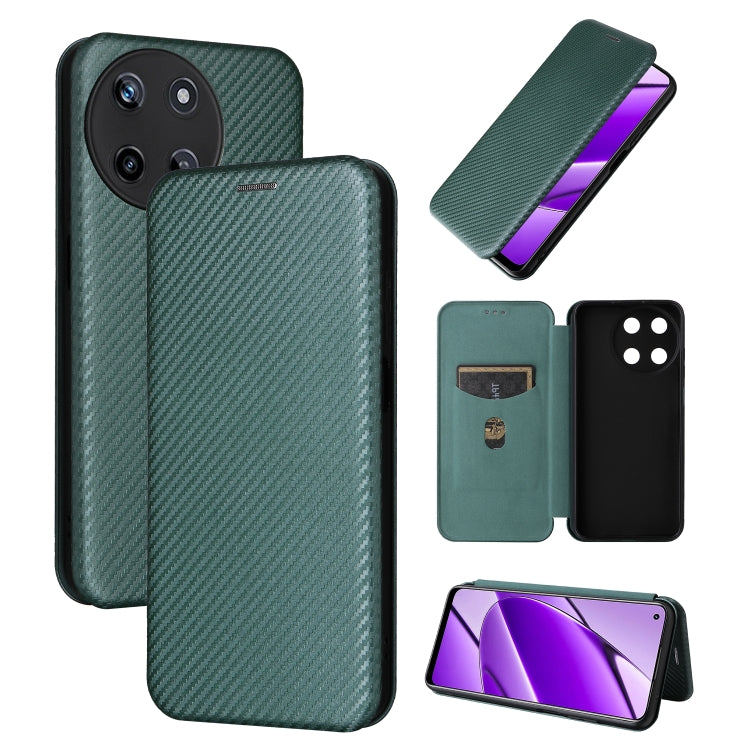 Custodia per telefono in pelle con vibrazione in fibra di carbonio, For Realme GT Neo6 / GT Neo6 SE, For Realme C61 / C63, For Realme C67 4G, For Realme 11 4G Global