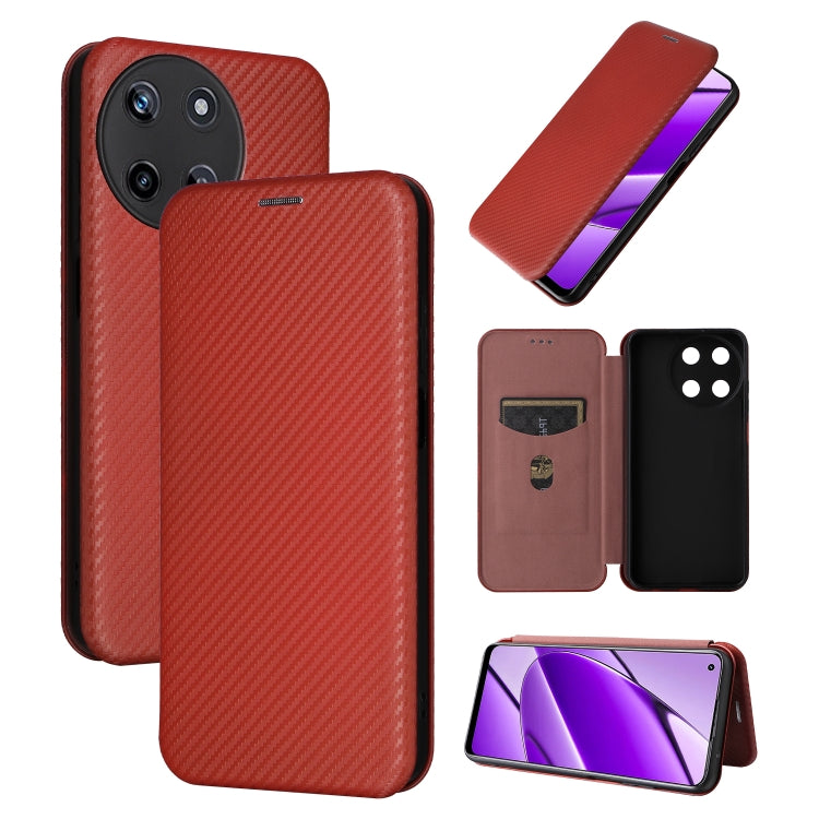 Custodia per telefono in pelle con vibrazione in fibra di carbonio, For Realme GT Neo6 / GT Neo6 SE, For Realme C61 / C63, For Realme C67 4G, For Realme 11 4G Global