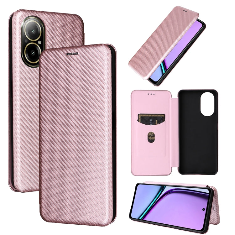 Custodia per telefono in pelle con vibrazione in fibra di carbonio, For Realme GT Neo6 / GT Neo6 SE, For Realme C61 / C63, For Realme C67 4G, For Realme 11 4G Global