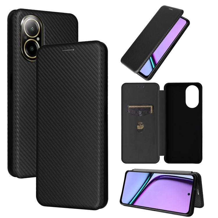 Custodia per telefono in pelle con vibrazione in fibra di carbonio, For Realme GT Neo6 / GT Neo6 SE, For Realme C61 / C63, For Realme C67 4G, For Realme 11 4G Global