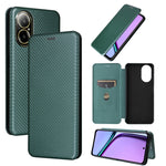 Custodia per telefono in pelle con vibrazione in fibra di carbonio, For Realme GT Neo6 / GT Neo6 SE, For Realme C61 / C63, For Realme C67 4G, For Realme 11 4G Global