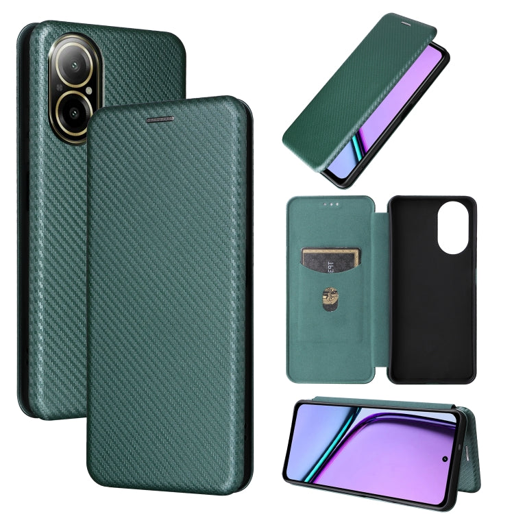 Custodia per telefono in pelle con vibrazione in fibra di carbonio, For Realme GT Neo6 / GT Neo6 SE, For Realme C61 / C63, For Realme C67 4G, For Realme 11 4G Global