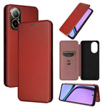 Custodia per telefono in pelle con vibrazione in fibra di carbonio, For Realme GT Neo6 / GT Neo6 SE, For Realme C61 / C63, For Realme C67 4G, For Realme 11 4G Global