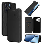 Custodia per telefono in pelle con vibrazione in fibra di carbonio, For Realme GT Neo6 / GT Neo6 SE, For Realme C61 / C63, For Realme C67 4G, For Realme 11 4G Global