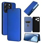 Custodia per telefono in pelle con vibrazione in fibra di carbonio, For Realme GT Neo6 / GT Neo6 SE, For Realme C61 / C63, For Realme C67 4G, For Realme 11 4G Global