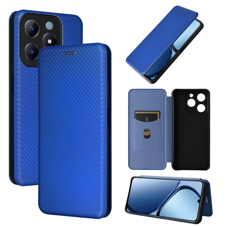 Custodia per telefono in pelle con vibrazione in fibra di carbonio, For Realme GT Neo6 / GT Neo6 SE, For Realme C61 / C63, For Realme C67 4G, For Realme 11 4G Global