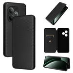 Custodia per telefono in pelle con vibrazione in fibra di carbonio, For Realme C75 4G, For Realme CT7 Pro, For Realme 13 Pro / 13 Pro+, For Realme GT 6 / GT 6T
