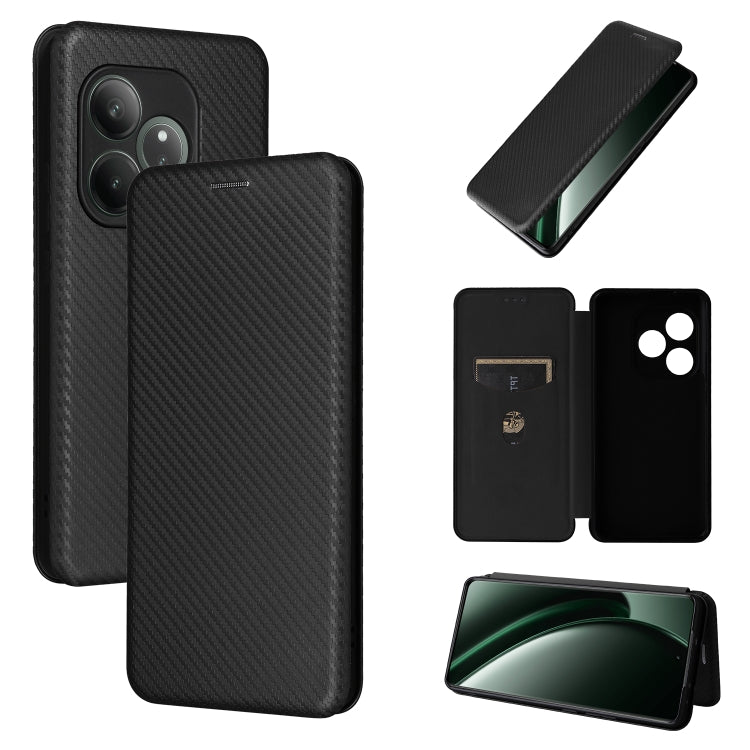 Custodia per telefono in pelle con vibrazione in fibra di carbonio, For Realme C75 4G, For Realme CT7 Pro, For Realme 13 Pro / 13 Pro+, For Realme GT 6 / GT 6T