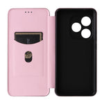 Custodia per telefono in pelle con vibrazione in fibra di carbonio, For Realme GT Neo6 / GT Neo6 SE, For Realme C61 / C63, For Realme C67 4G, For Realme 11 4G Global