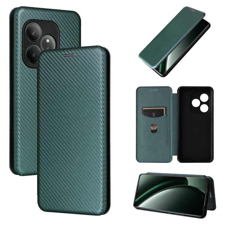 Custodia per telefono in pelle con vibrazione in fibra di carbonio, For Realme GT Neo6 / GT Neo6 SE, For Realme C61 / C63, For Realme C67 4G, For Realme 11 4G Global