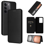 Custodia per telefono in pelle con vibrazione in fibra di carbonio, For Realme C75 4G, For Realme CT7 Pro, For Realme 13 Pro / 13 Pro+, For Realme GT 6 / GT 6T