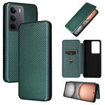 Custodia per telefono in pelle con vibrazione in fibra di carbonio, For Realme C75 4G, For Realme CT7 Pro, For Realme 13 Pro / 13 Pro+, For Realme GT 6 / GT 6T