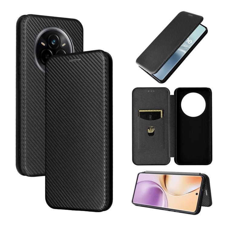 Custodia per telefono in pelle con vibrazione in fibra di carbonio, For Realme 14 5G Global, For Realme Neo7x 5G, For Realme P3 Pro 5G, For Realme 14 Pro 5G Global
