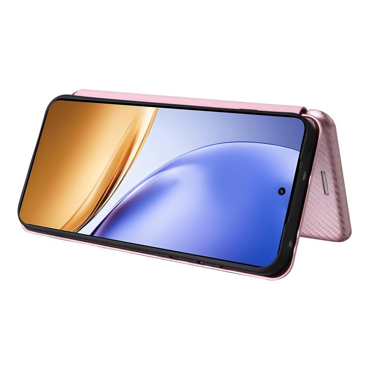 Custodia per telefono in pelle con vibrazione in fibra di carbonio, For Realme 14 5G Global, For Realme Neo7x 5G, For Realme P3 Pro 5G, For Realme 14 Pro 5G Global