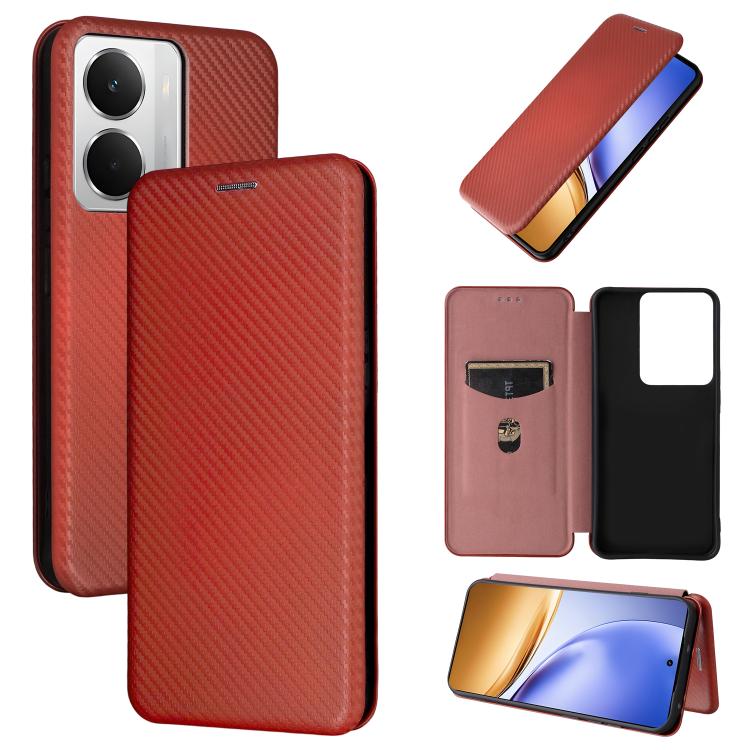 Custodia per telefono in pelle con vibrazione in fibra di carbonio, For Realme 14 5G Global, For Realme Neo7x 5G, For Realme P3 Pro 5G, For Realme 14 Pro 5G Global