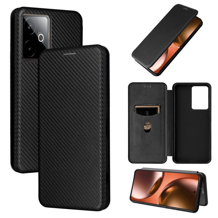 Custodia per telefono in pelle con vibrazione in fibra di carbonio, For Realme 14 5G Global, For Realme Neo7x 5G, For Realme P3 Pro 5G, For Realme 14 Pro 5G Global