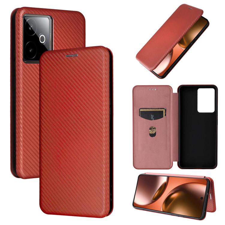 Custodia per telefono in pelle con vibrazione in fibra di carbonio, For Realme 14 5G Global, For Realme Neo7x 5G, For Realme P3 Pro 5G, For Realme 14 Pro 5G Global