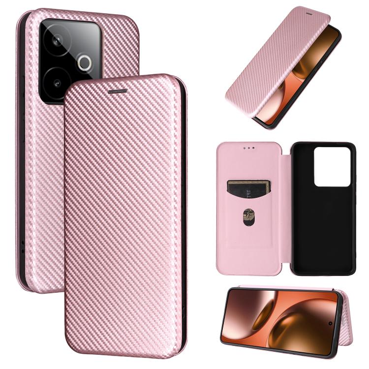 Custodia per telefono in pelle con vibrazione in fibra di carbonio, For Realme C85 Pro 4G, For Realme 15T 5G, For Realme 15 5G / Realme 15 Pro 5G, For Realme GT 7 Global