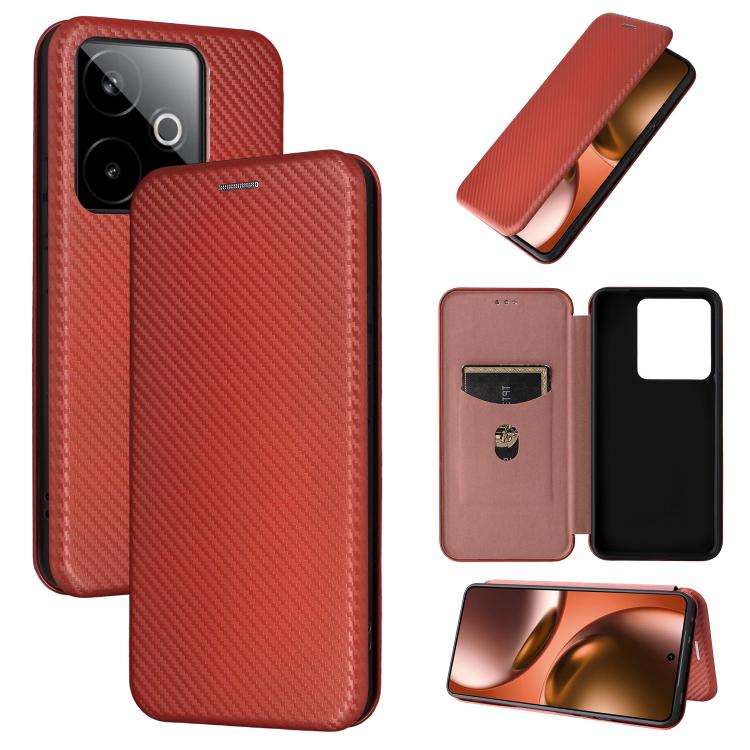 Custodia per telefono in pelle con vibrazione in fibra di carbonio, For Realme C85 Pro 4G, For Realme 15T 5G, For Realme 15 5G / Realme 15 Pro 5G, For Realme GT 7 Global