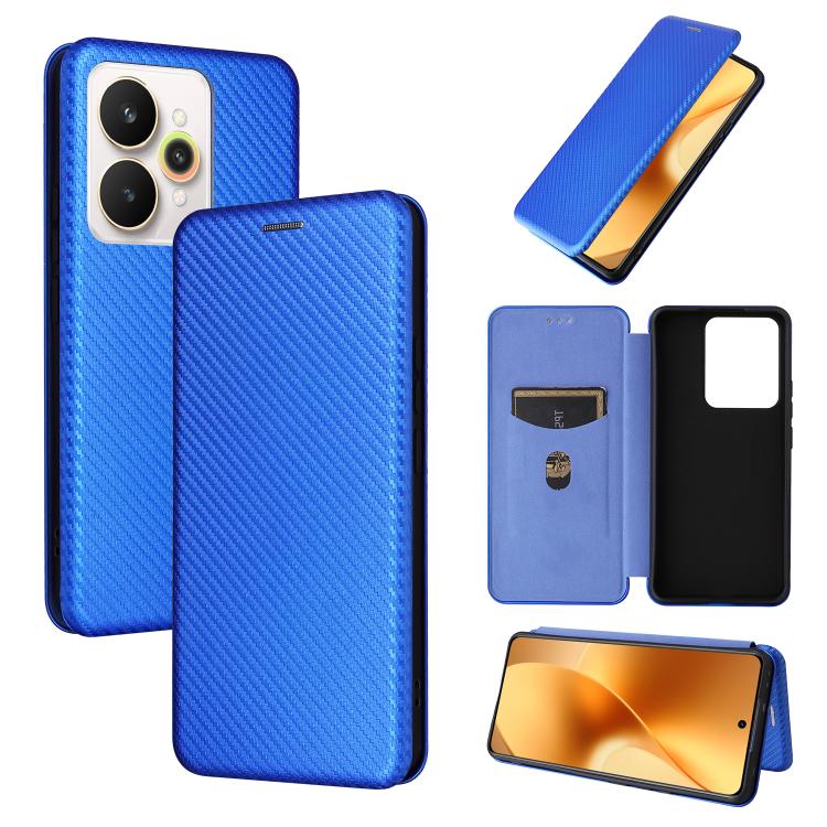 Custodia per telefono in pelle con vibrazione in fibra di carbonio, For Realme C85 Pro 4G, For Realme 15T 5G, For Realme 15 5G / Realme 15 Pro 5G, For Realme GT 7 Global