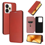 Custodia per telefono in pelle con vibrazione in fibra di carbonio, For Realme C85 Pro 4G, For Realme 15T 5G, For Realme 15 5G / Realme 15 Pro 5G, For Realme GT 7 Global
