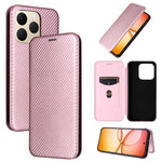 Custodia per telefono in pelle con vibrazione in fibra di carbonio, For Realme C85 Pro 4G, For Realme 15T 5G, For Realme 15 5G / Realme 15 Pro 5G, For Realme GT 7 Global