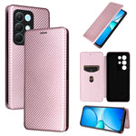 Custodia per telefono in pelle con vibrazione in fibra di carbonio, For Realme Note 80 4G, For Realme 16 5G, For Realme 16 Pro+ 5G, For Realme 15x 5G India / C85 5G
