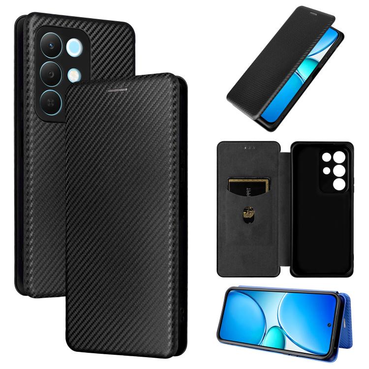 Custodia per telefono in pelle con vibrazione in fibra di carbonio, For Realme Note 80 4G, For Realme 16 5G, For Realme 16 Pro+ 5G, For Realme 15x 5G India / C85 5G