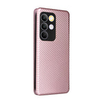 Custodia per telefono in pelle con vibrazione in fibra di carbonio, For Realme C85 Pro 4G, For Realme 15T 5G, For Realme 15 5G / Realme 15 Pro 5G, For Realme GT 7 Global