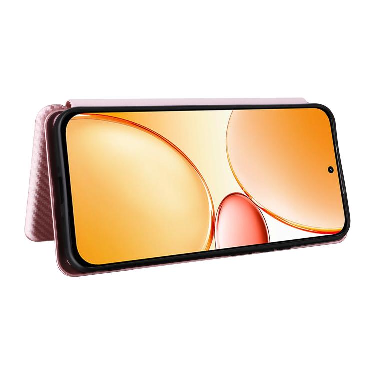 Custodia per telefono in pelle con vibrazione in fibra di carbonio, For Realme C85 Pro 4G, For Realme 15T 5G, For Realme 15 5G / Realme 15 Pro 5G, For Realme GT 7 Global
