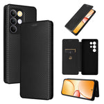 Custodia per telefono in pelle con vibrazione in fibra di carbonio, For Realme C85 Pro 4G, For Realme 15T 5G, For Realme 15 5G / Realme 15 Pro 5G, For Realme GT 7 Global