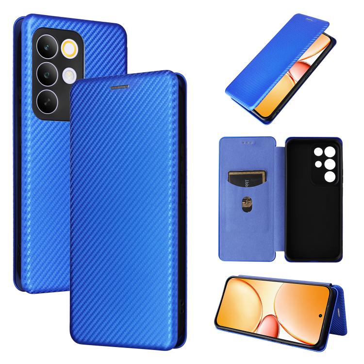 Custodia per telefono in pelle con vibrazione in fibra di carbonio, For Realme C85 Pro 4G, For Realme 15T 5G, For Realme 15 5G / Realme 15 Pro 5G, For Realme GT 7 Global