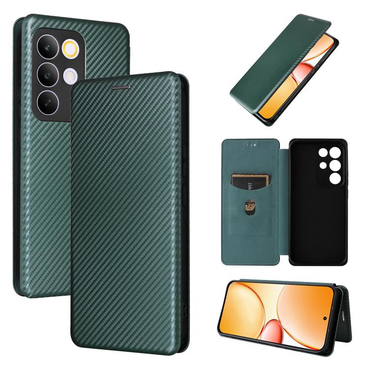 Custodia per telefono in pelle con vibrazione in fibra di carbonio, For Realme C85 Pro 4G, For Realme 15T 5G, For Realme 15 5G / Realme 15 Pro 5G, For Realme GT 7 Global