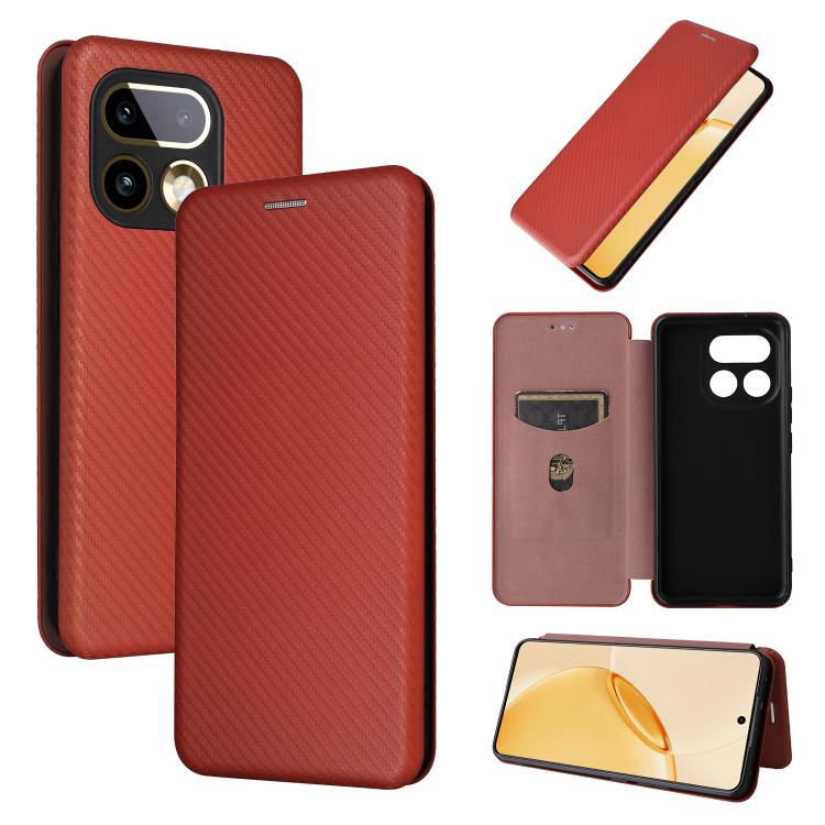 Custodia per telefono in pelle con vibrazione in fibra di carbonio, For Realme Note 80 4G, For Realme 16 5G, For Realme 16 Pro+ 5G, For Realme 15x 5G India / C85 5G