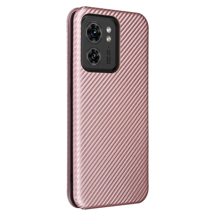 Custodia per telefono in pelle con vibrazione in fibra di carbonio, For Motorola Edge 40